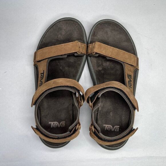 Teva Marston Sandals Men's Size 8 Brown Leather River Active Sport Sandals - Picture 8 of 12